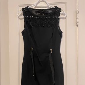 French Connection Black Dress with Lace